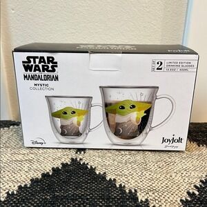 JoyJolt Awake! Grogu Coffee Mug Set of 2 Limited Edition . 13.5oz - MANDALORIAN